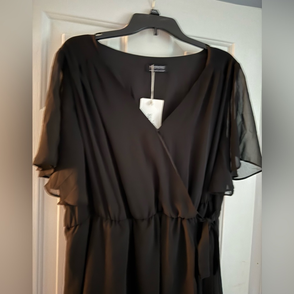 City Chic Black Midi Dress